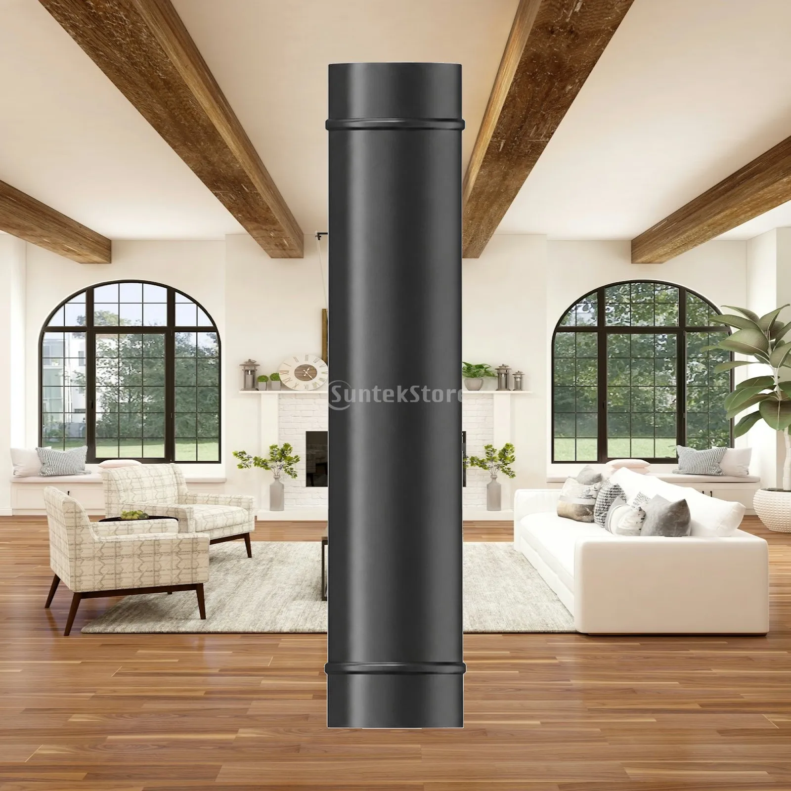 poele-a-bois-d'interieur-avec-cheminee-porte-en-verre-foyer-a-bois-metallique-autoportant-pour-rechauffer-la-maison-et-la-piece