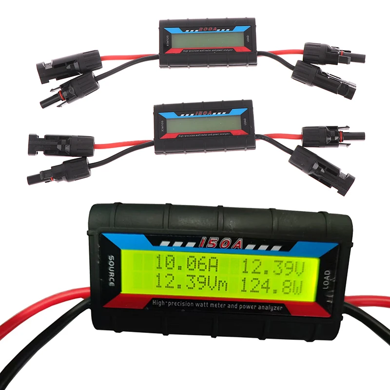 150A/200A Solar Energy Tester With Photovoltaic Connector Power Meter RC Model Aircraft Power Meter Analyzer Current Power Meter