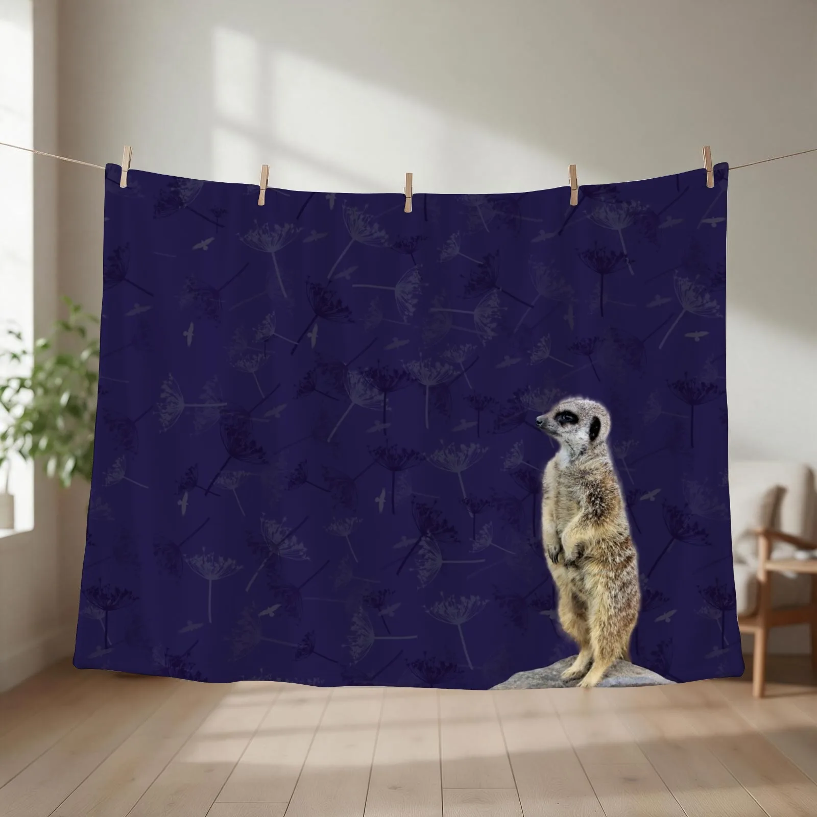 Meerkat Throw Blanket Comforter heavy to sleep Blankets For Baby Shaggy Blankets