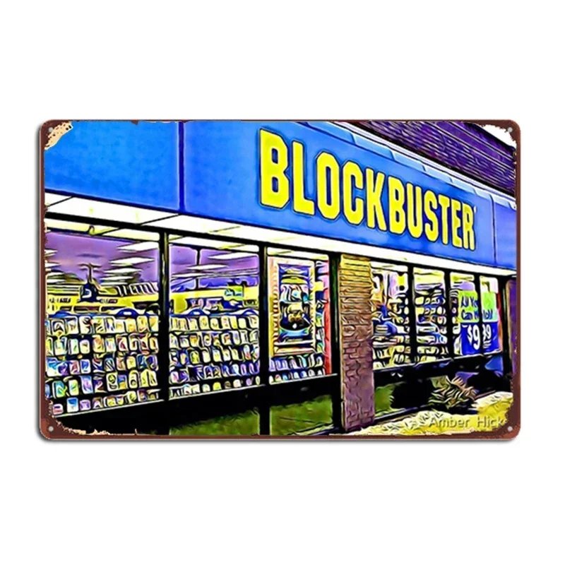 Blockbuster Metal Signs Club Wall create Wall Decor Tin sign Posters