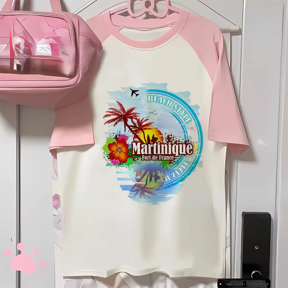 Martinique tshirt women comic Japanese top female anime clothes