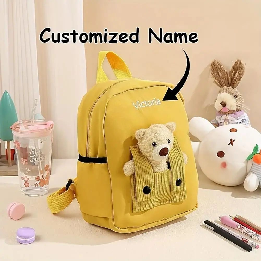 맞춤형 귀여운 어린이 학생 가방, 유니크한 이름 자수 어린이 가방 선물