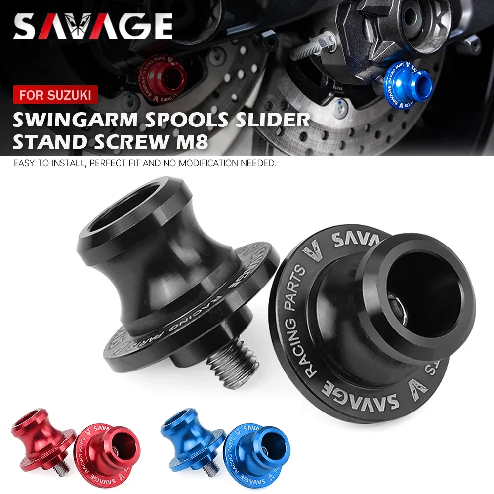 Винтовая подставка для мотоцикла, катушки с подвижным рычагом, слайдер M8 для Suzuki GSXR600 GSXR750 GSX-R 1000 SV650 GSX-S GSX R GSXR 600 750 1992-2023