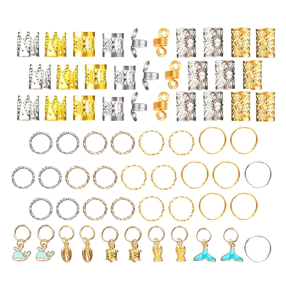 

200 Pcs Braid Hair Accessories Braid Hair Cuffs Decorations Beads Jewelry for Braids Charms Weave Ring Hairstyle