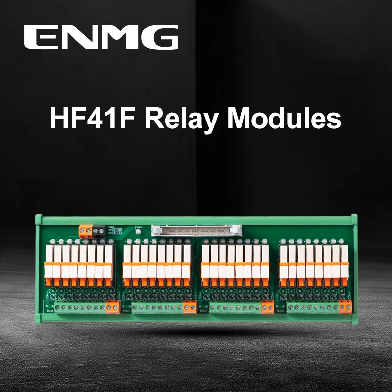 ENMG 24VDC 6A DIN35MM PLC Interface Relay Module RT-HF41F 16-way 32-way NPN/PNP with MIL Inputs transient diode Resettable Fuses