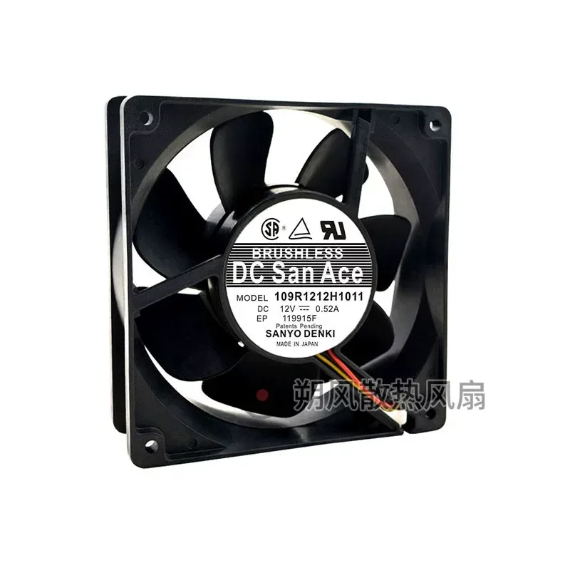 New Genuine for Sanyo 12cm 12038 Server Chassis Fan 12V 0.52A 109R1212H1011 High Performance Cooling Fan