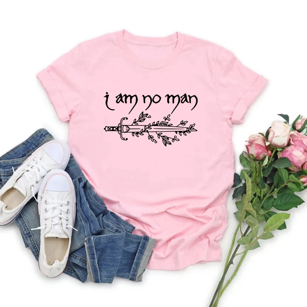 I Am No Man Tshirt Fantasy Merch Reading Fandom T-shirt Book Lover Tshirt Women Graphic T Shirts Streetwear Tee Women Clothes