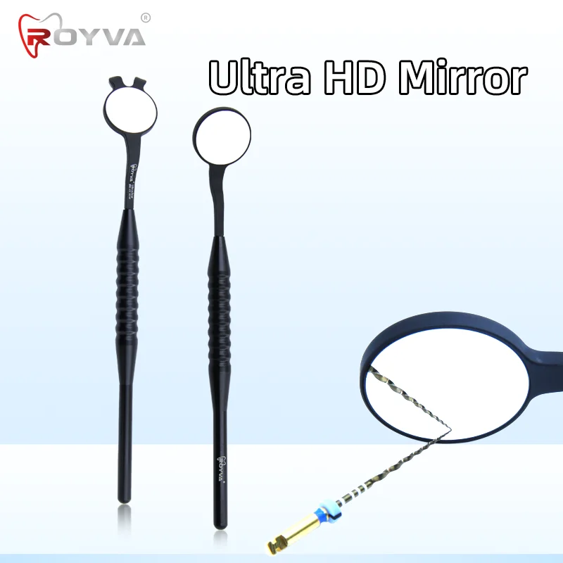 ROYVA Ultra High Definition Oral Mirror Single and Double Sided Autoclavable With Handle Aluminum Alloy Oral Mirror HD dental