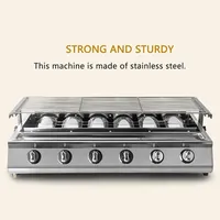 2025NewBBQ Grill 6 Infrared Burners Smokeless Stainless Steel Roast Stove With Covers Outdoor Grill For BBQ Cookware
