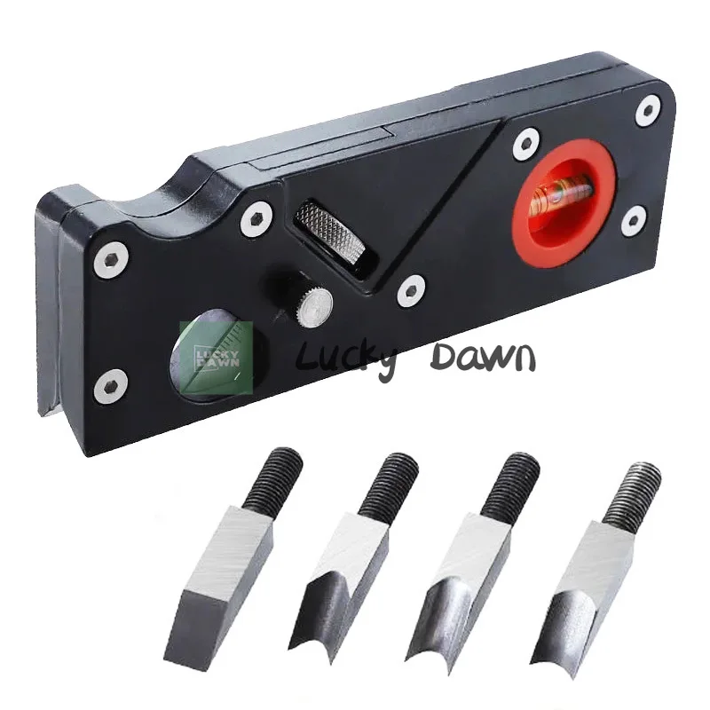 

Chamfer Plane for Wood,Woodworking Hand Planer Tool for Quick Edge Planing and radian Corner Plane Trimming,4 of Cutter Heads