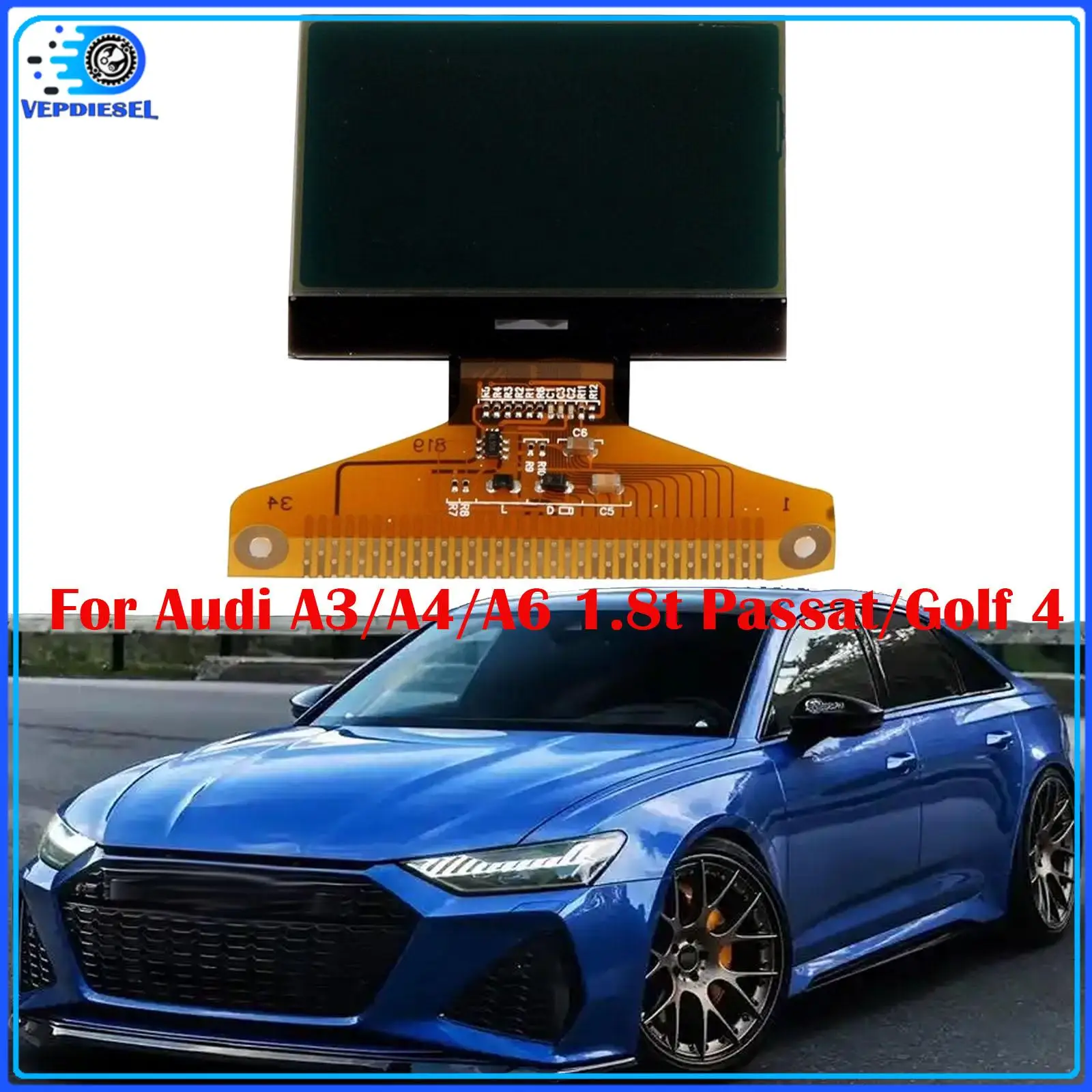 

1pc LCD Screen Compatible with Audi A3/A4/A6 1.8t Passat/Golf 4 Instrument Cluster Display Auto Parts