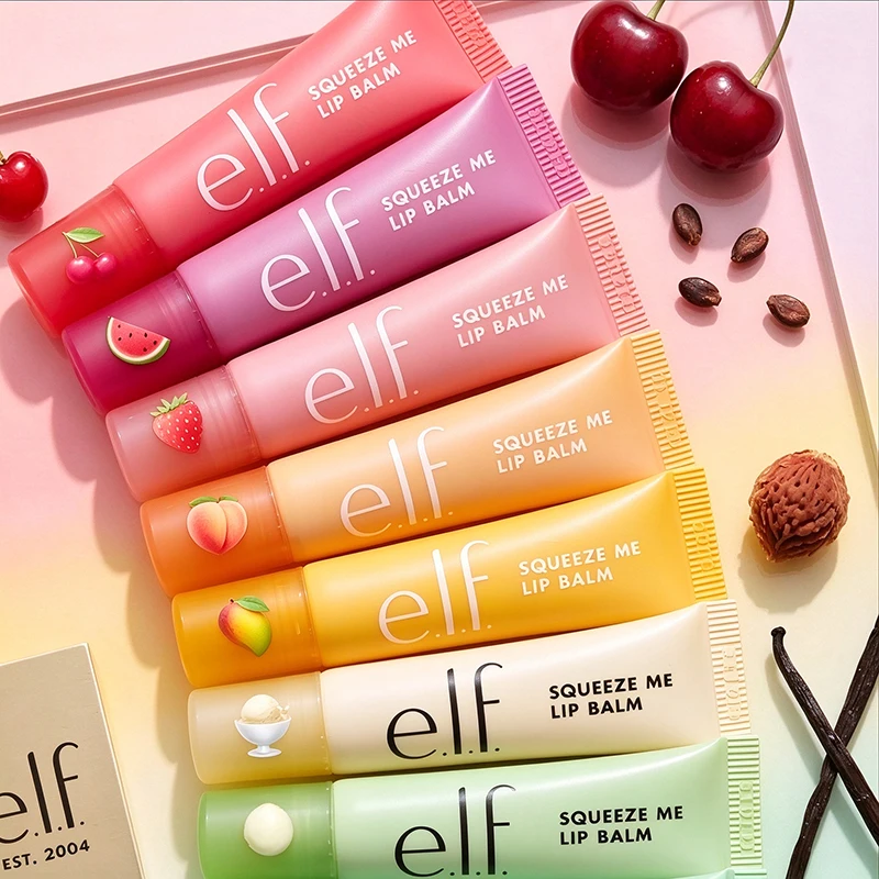 Hot Elf Moisturizing Fruit Gloss Lip Balm 2Pcs Duo Set Mango-Watermelon Bubblegum-Cherry Lip Balm Lasting Moisturizer Cosmetics
