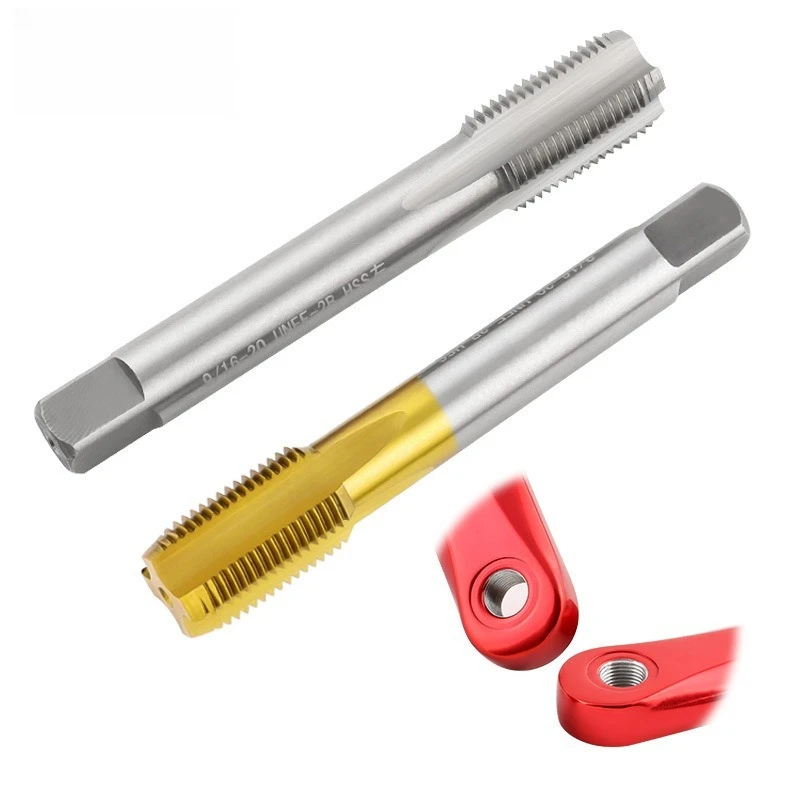 Bicycle Crank Tapping Threading Tool Crank Pedal Thread Tapping Device Crankset 9/16Inch Driver Screw Hole Tool Titanium Plating