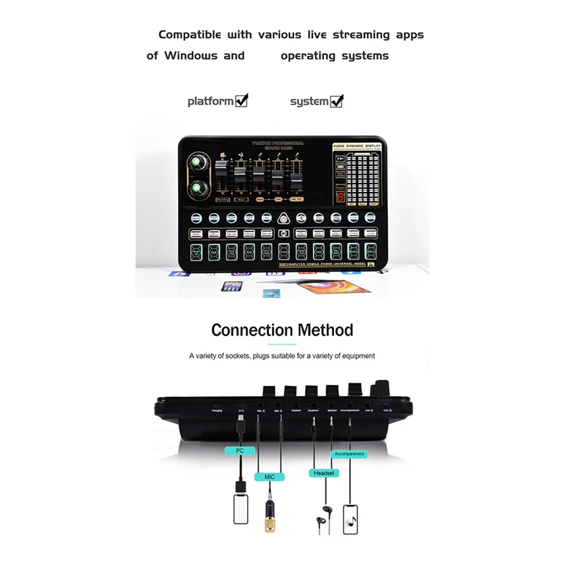 Podcast Equipment Bundle Live Sound Card Variant Bm800 Microphone Complete Set Of Live Broadcasting Replacement Parts