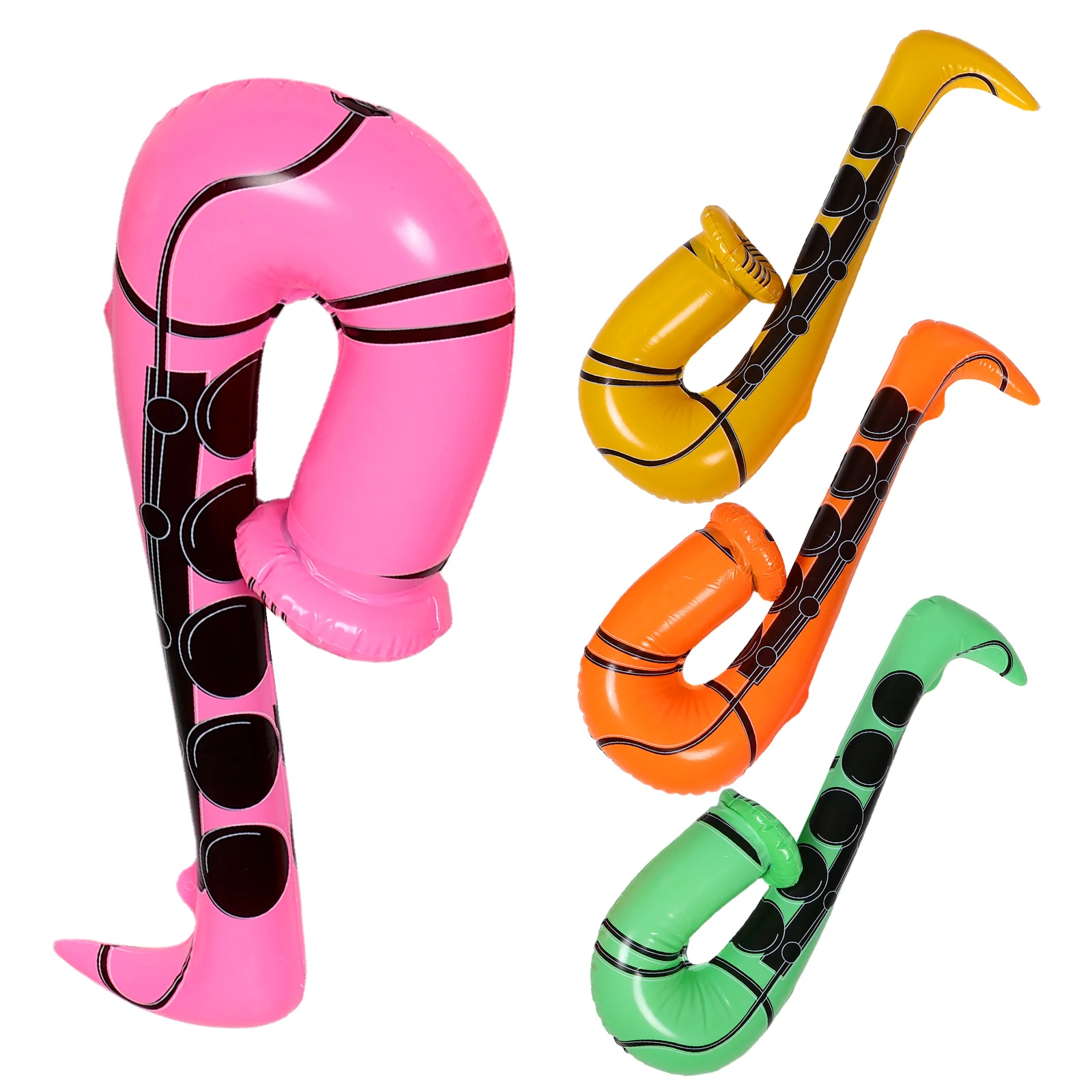 

4 Pcs Inflatable Saxophone Party Props Instruments Musical Funny Inflation Blow up Electronic Artificial Kids Child