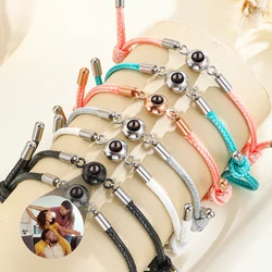 Custom Bracelet With Picture inside Personalized Photo Projection Bracelets Adjustable Bracelet Memorial Jewelry Gift For Women