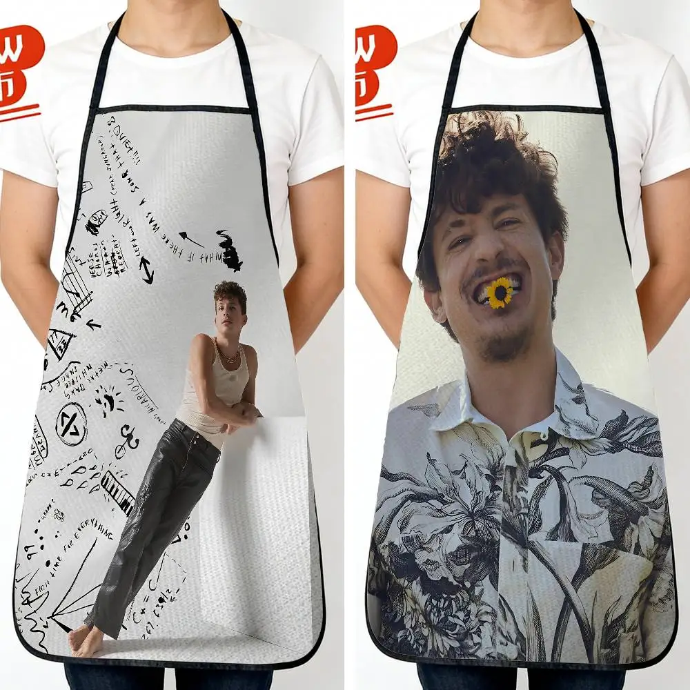 

Whatever's Clever! Charlie Puth Long Waterproof & Oil-proof Kitchen Apron, Ideal for Women and Tall Men – Perfect for Cafe