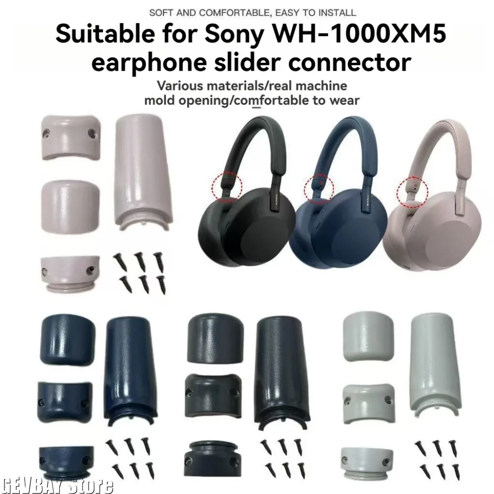 Plastikowy zawias opaski na głowę – część zamienna do słuchawek Sony WH‑1000XM5, jednostronne obrotowe złącze, akcesorium do naprawy słuchawek. — zdjęcie produktu 2