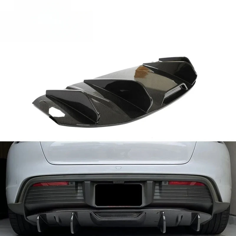 Superior Quality Dry Carbon Exterior Upgrade Surround Taycan 4S Sedan 2019-2020 Heat Resistant Rear Bumper Diffuser Auto Accesso