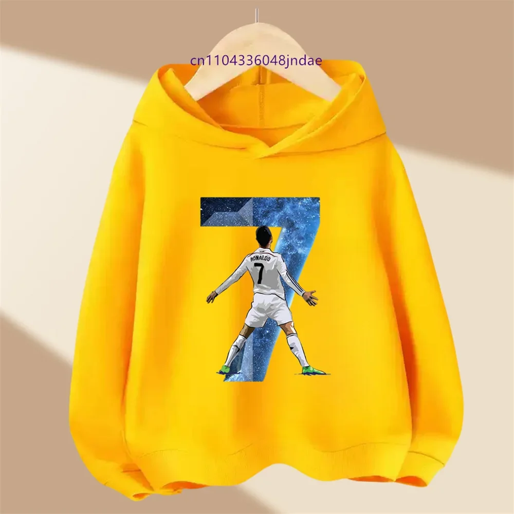 العلامة التجارية ملابس الأطفال عارضة طفل هوديي الربيع والخريف الرياضة البلوز للبنين والبنات رونالدو المطبوعة السترة