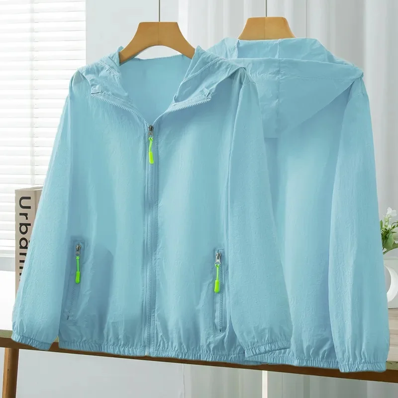 Hot Selling Ultraviolet-proof Sunscreen Clothes 2024 NEW Summer Thin Zipper Jacket Hooded Breathable Tops Loose Protection Coat