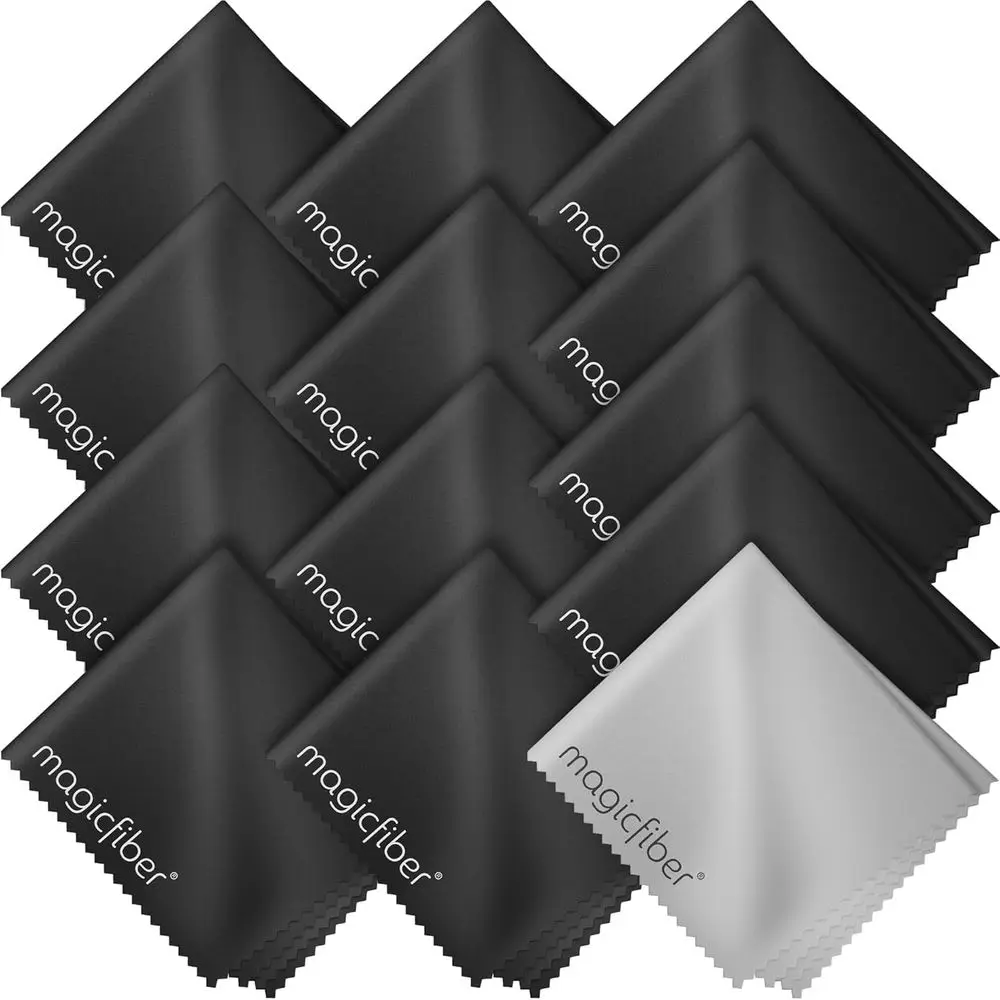 

Microfiber Cleaning Cloths, 13-Pack - High-Quality Cloths for Cleaning Glasses, Lenses, Screens, and More