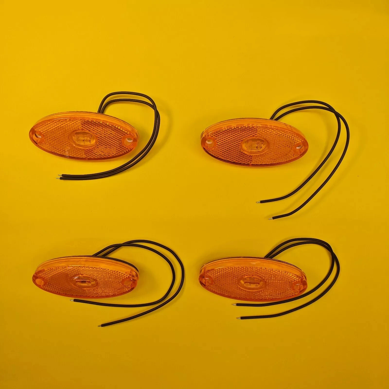 4x Led Side Marker Lights for Trailer Trucks Caravan Side Clearance Marker Light Lamp Led Lorry Marker Light Oval Amber
