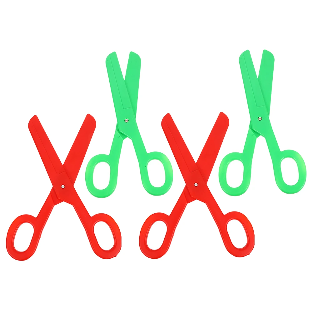 

4Pcs Giant Clown Scissors Prop Oversized Plastic Scissor for Halloween Masquerade Costume Party Accessory Novelty Prank Shear