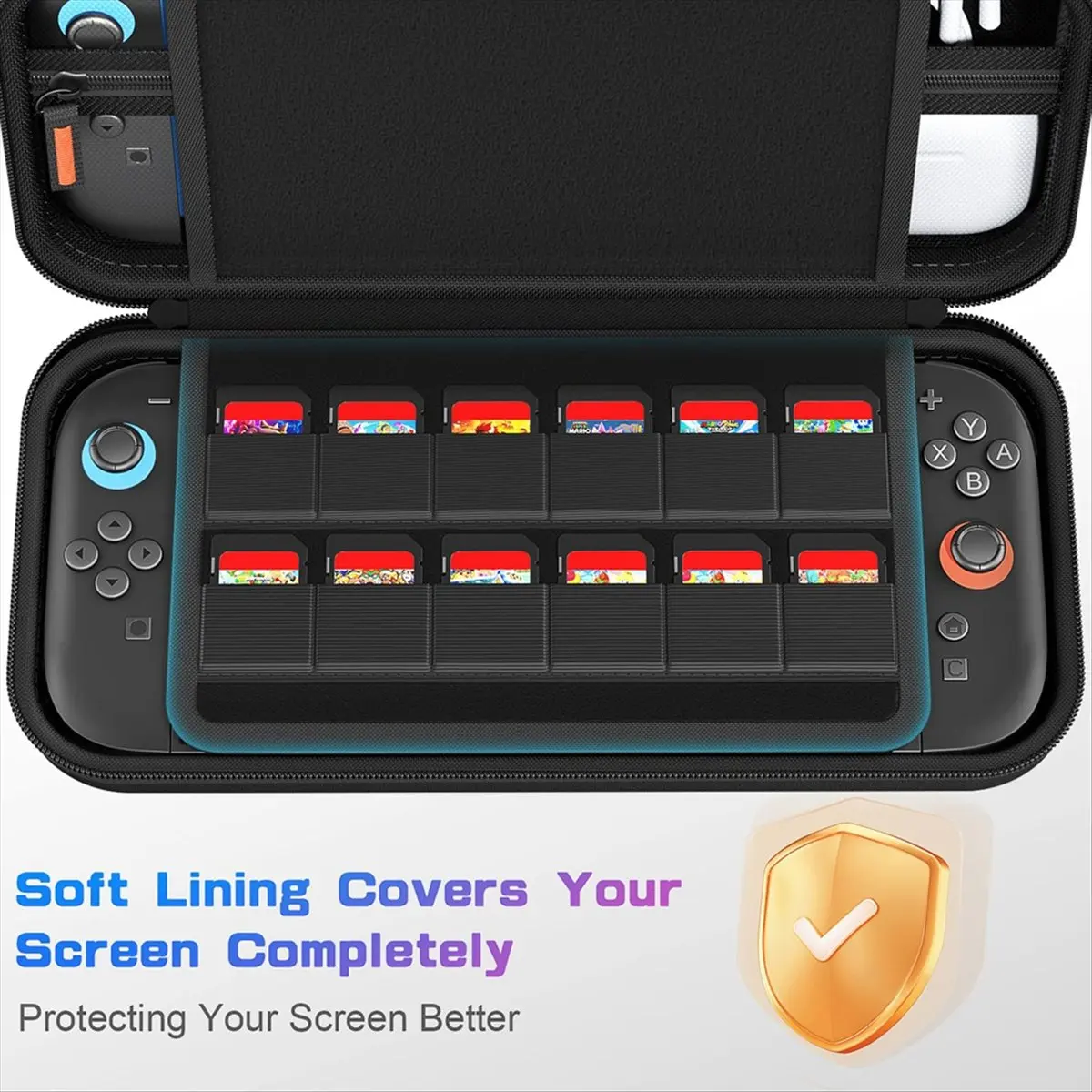 T482C-For Switch 2 Case, Can Hold 24 Game Cartridges,Hard Shell Travel Carrying Case Pouch for Console and Accessories Case HOT