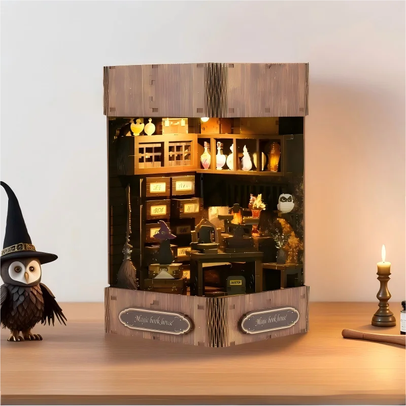 مجموعة منزل مصغر DIY ثلاثية الأبعاد لبيت الدمى، مشروع إبداعي، نموذج مشهد واقعي، ديكور منزلي، هدية للبالغين #4