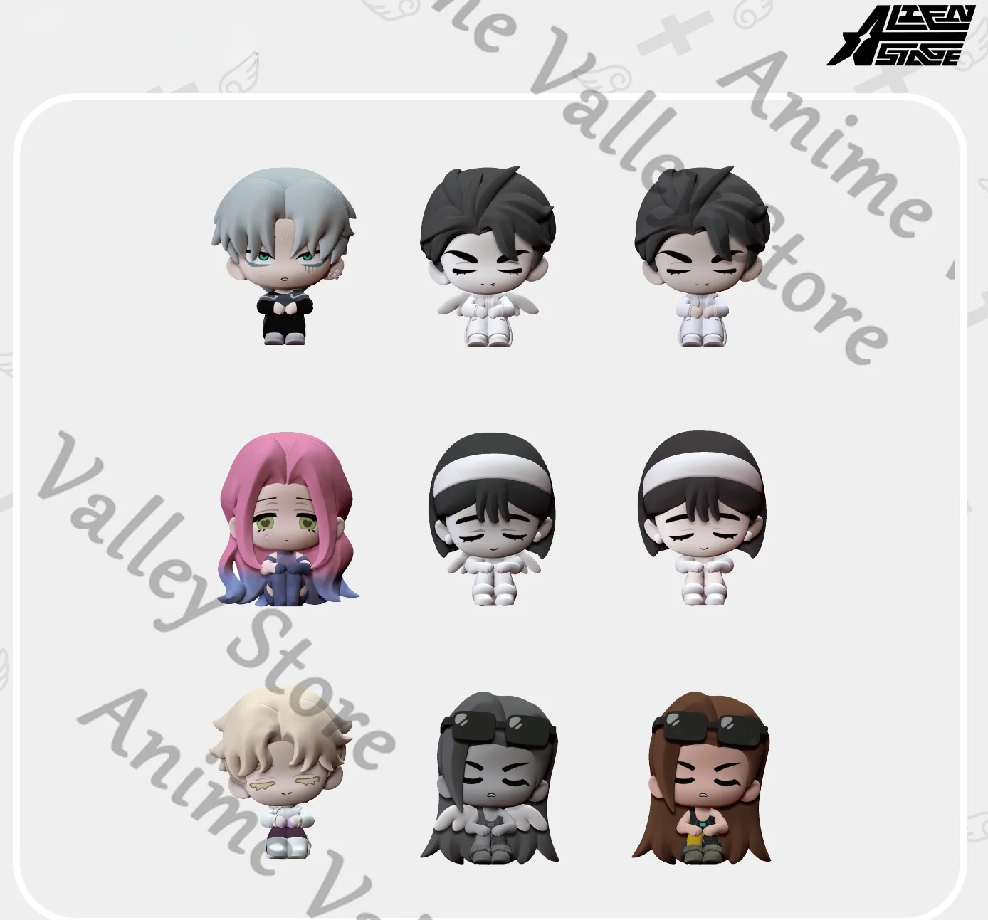 Alien Stage Original Anime Ivan Till Mizi Sua Luka Hyuna Cosplay Love Hate Serie Mini-Garage-Kits Cartoon-Figurenmodell Geschenk