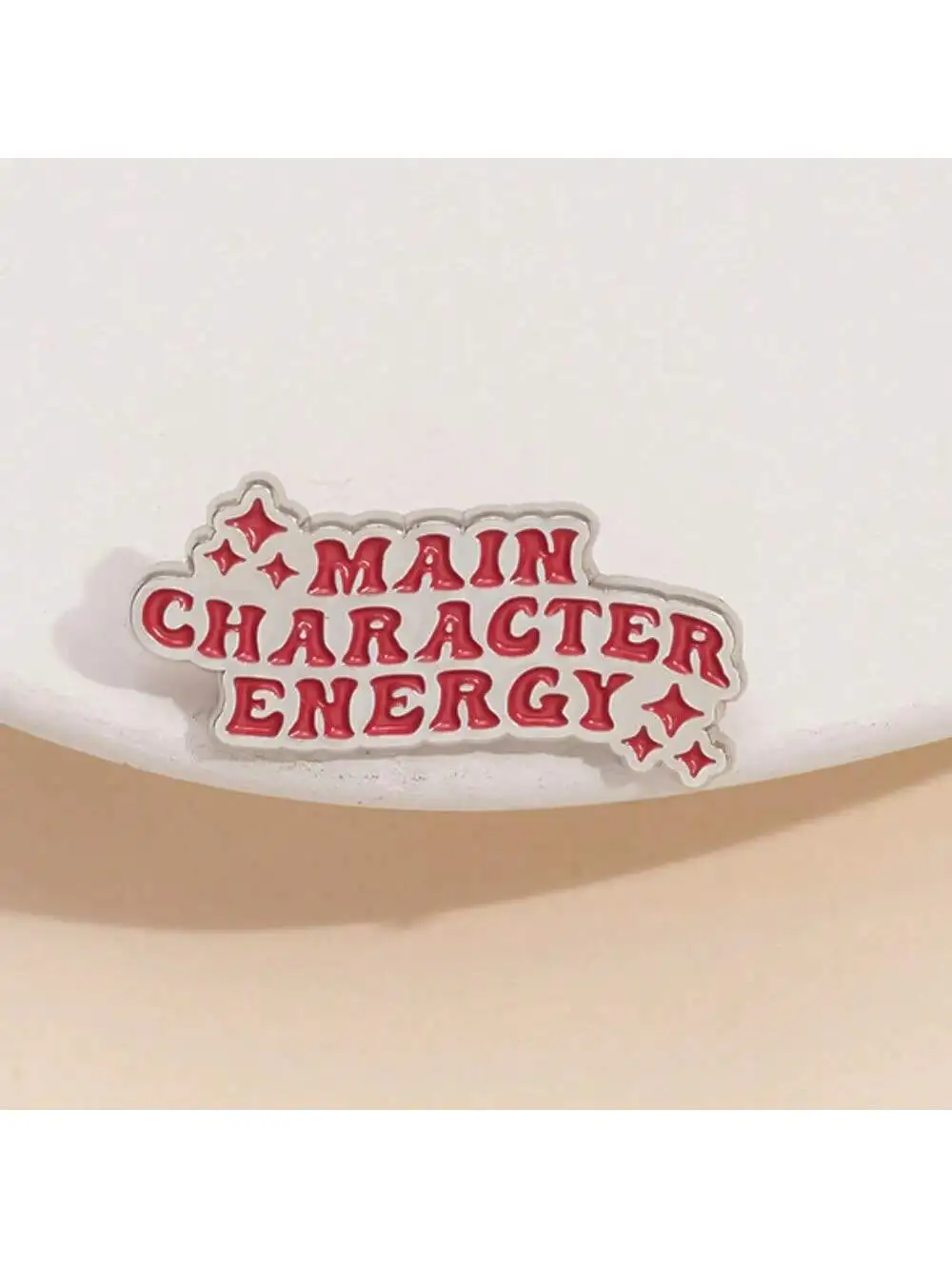 1pc Music Lyrics Enamel Pins, MAIN CHARACTER ENERGY Brooches, Lapel Badges, Funny Gift For Men