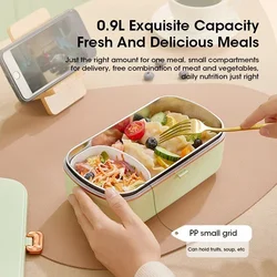 Portable Electric Lunch Box Mini Lunch Heater Intelligent Waterless Food Heater Multifunctional Office Dormitory Bento Heating