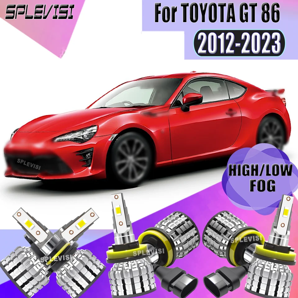

Car LED Headlight Fog Lamp SPLEVISI High Low Beam Headlight Foglamp Combination High-Quality Bulbs For TOYOTA GT 86 2012 -2023