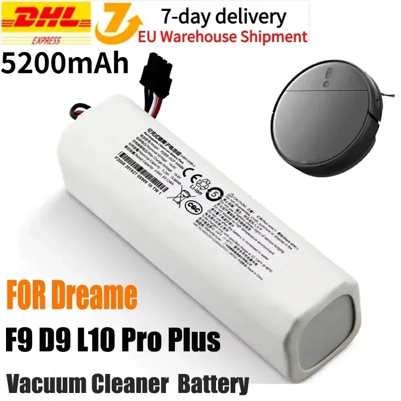 P2008-4S2P-MMBK Original für Dreame Roboter-Staubsauger D9 F9 L10 L10 Pro 5200 mAh Lithium-Ionen-Akku 4INR19/66-2