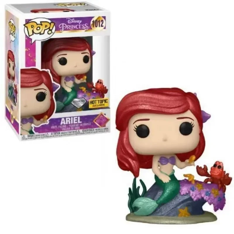 Funko POP Originale Disney Princess Anime Figura Rapunzel Ariel Belle Action Figure Giocattoli per Ragazzi Ragazze Regalo Modello da Collezione