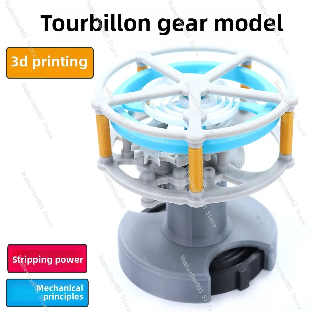 

H2468 Tourbillon Model Mechanical Clock Internal Structure 3D Printing Science Education Equipment Youth Technology DIY Craft