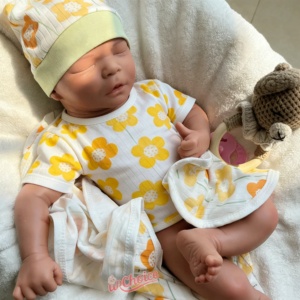 

Warm Skin 45cm Silicone Reborn Baby Girl with Pacifier Quiet Sleeping Doll for Depression & Loneliness Support Collection Toy
