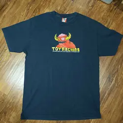 VINTAGE TOY MACHINE T SHIRT Sz L SKATEBOARDING 90s BLOODCURDLING MONSTER