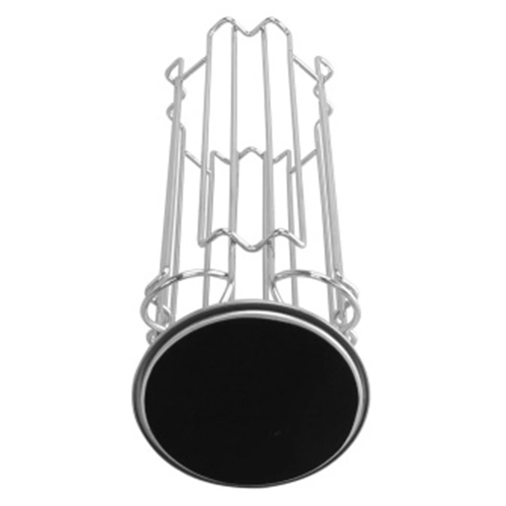 N10R-18Cups تدوير حامل كبسولة القهوة الحديد الكروم تصفيح عرض كبسولة حامل أرفف التخزين للكبسولة