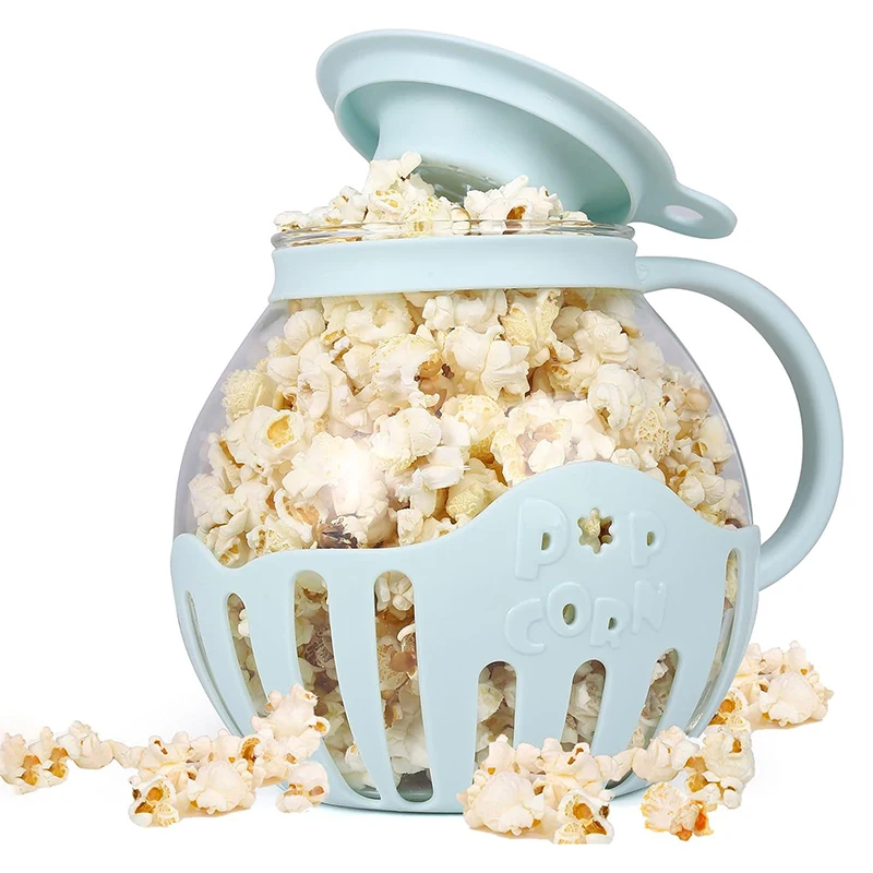 2.25QT Micro-Popcorn Homemade Microwave Popcorn Self-exploding Pot High Boron Glass Popcorn Machine Jar Household Popcorn