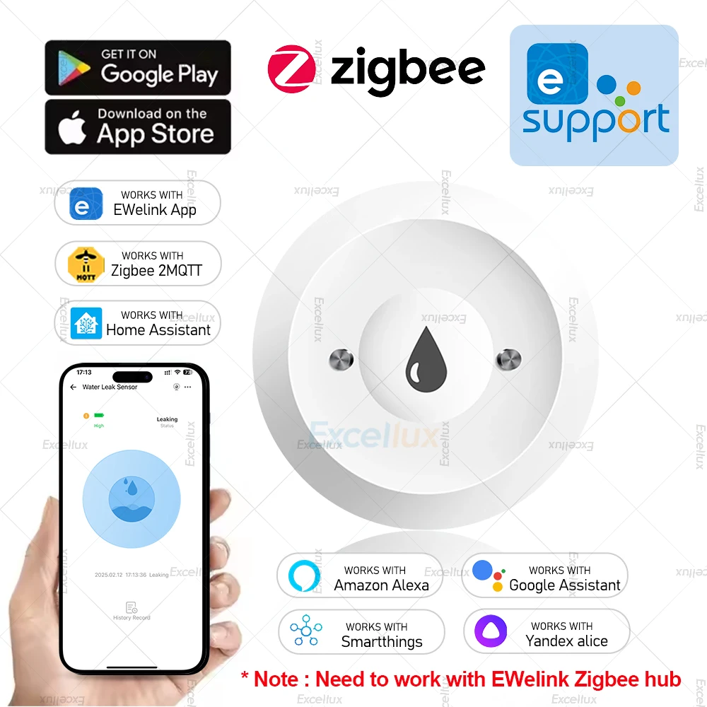Smart Zigbee Water Leak Alarm Sensor System