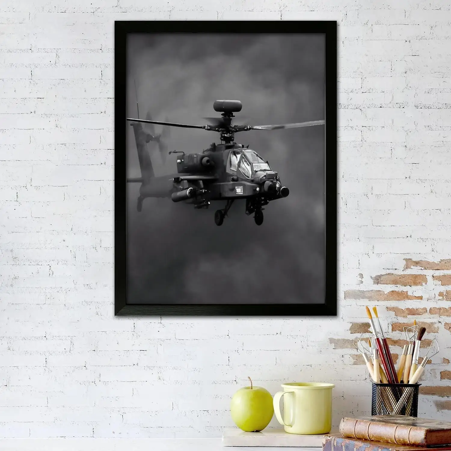 apache helicopter fighter Canvas Art Poster and Wall Art Picture Print, Modern Family Bedroom Decor Posters,Decorative painting