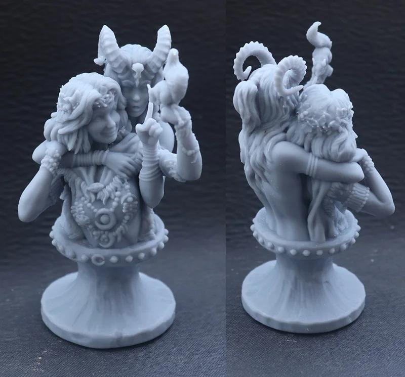 60mm Resin Model Goat Girl Princess Figure Unpainted No Color RW-003