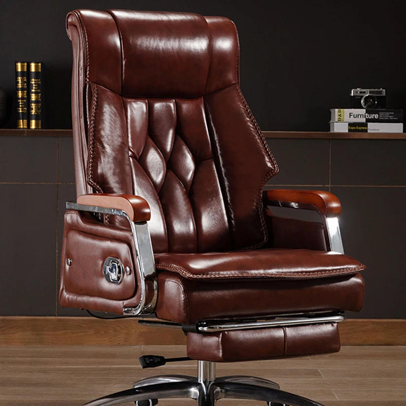 

Nordic Arm Chair Lounge Office Bedroom Mobile Recliner Designer Chair Modern Leather Computer Fauteuil Home Furniture GXR34XP