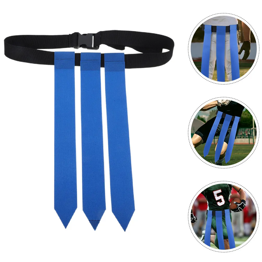 Football Flag Belt PVC Quality Adjustable Football Waist Belt Flags Sliding Movable for Teens Rugby Training Sports