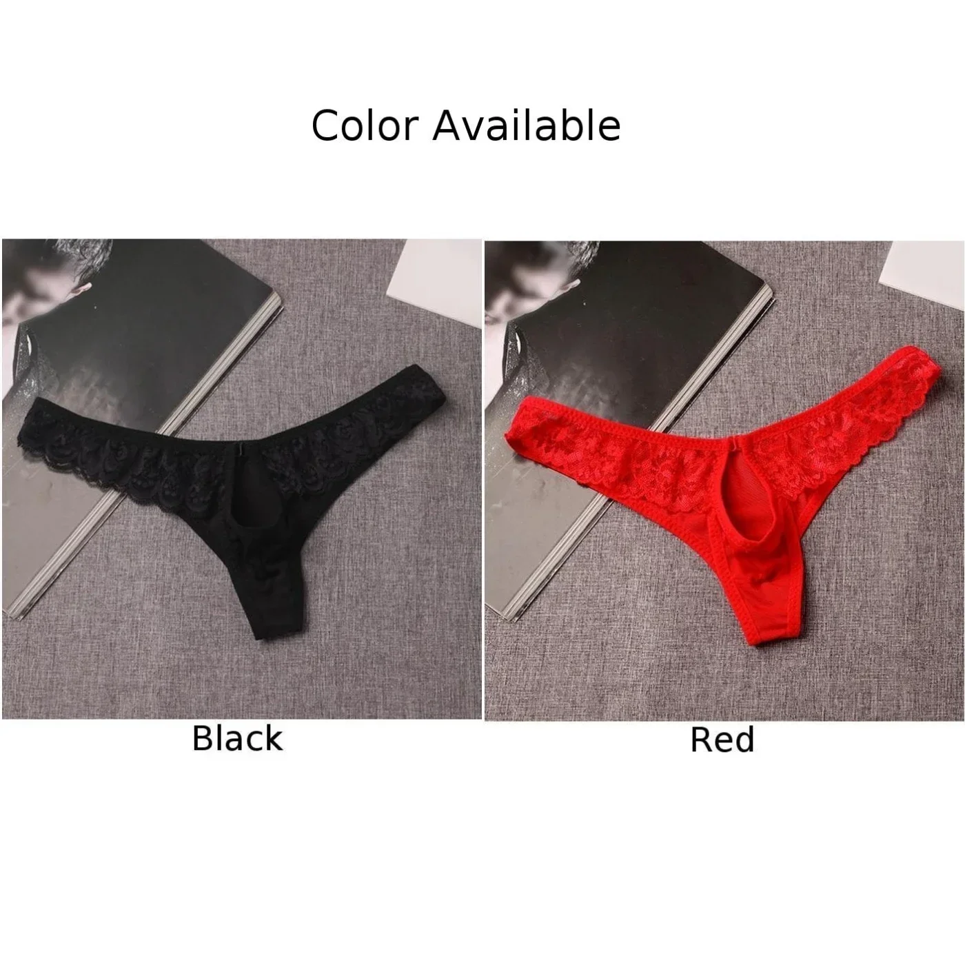 New Mens Sexy Lingerie Mesh Hollow See Through Open Low Rise G-String Thong Underwear Briefs Lifting Hip Breathable Men\'s Thong