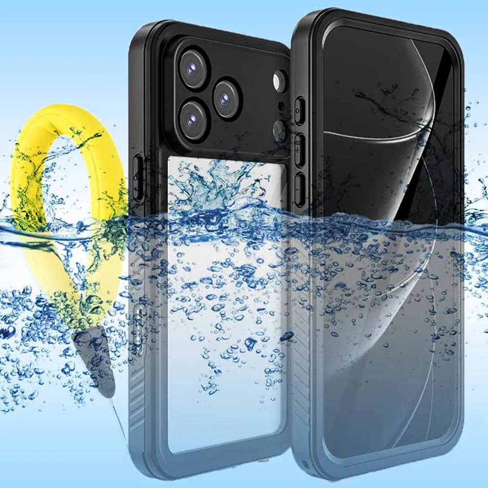 

Водонепроницаемый чехол IP68 для iPhone 17 16 ProMax 15 Plus 14 Pro 13 12 11 Pro Max, защита всего тела, пыленепроницаемый чехол для плавания и дайвинга