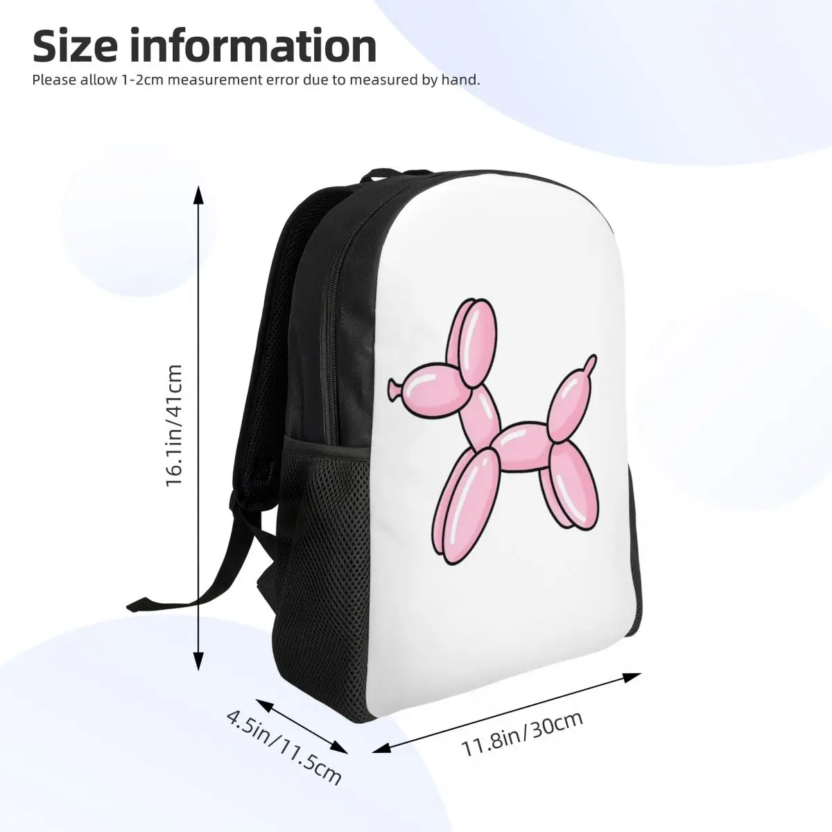 حقيبة ظهر مدرسية للطلاب باللون الكلب الوردي للمشي لمسافات طويلة والسفر حقيبة نهارية للرجال والنساء حقيبة كتب عصرية حقائب كتف