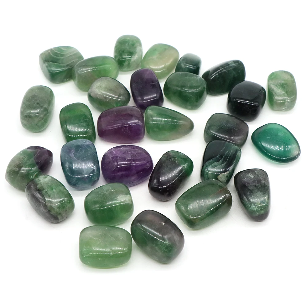 Natural Fluorite Tumbled Stone Quartz Rock Specimen Yoga Gemstone Amethyst Aquarium Home Decor Healing Crystals DIY Beads Pendan